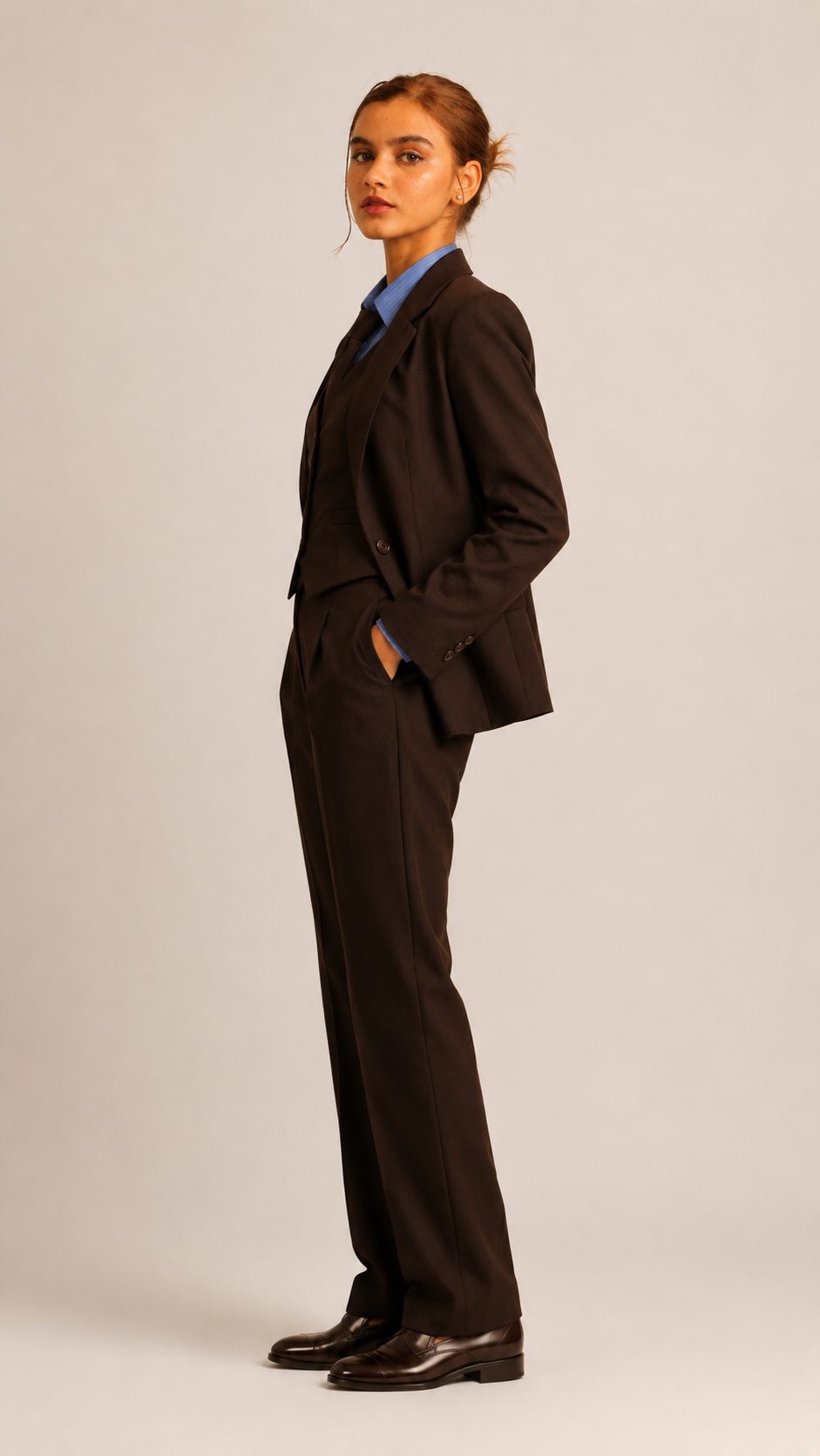 Chocolate Brown 3-Piece Suit - Women 2.O
