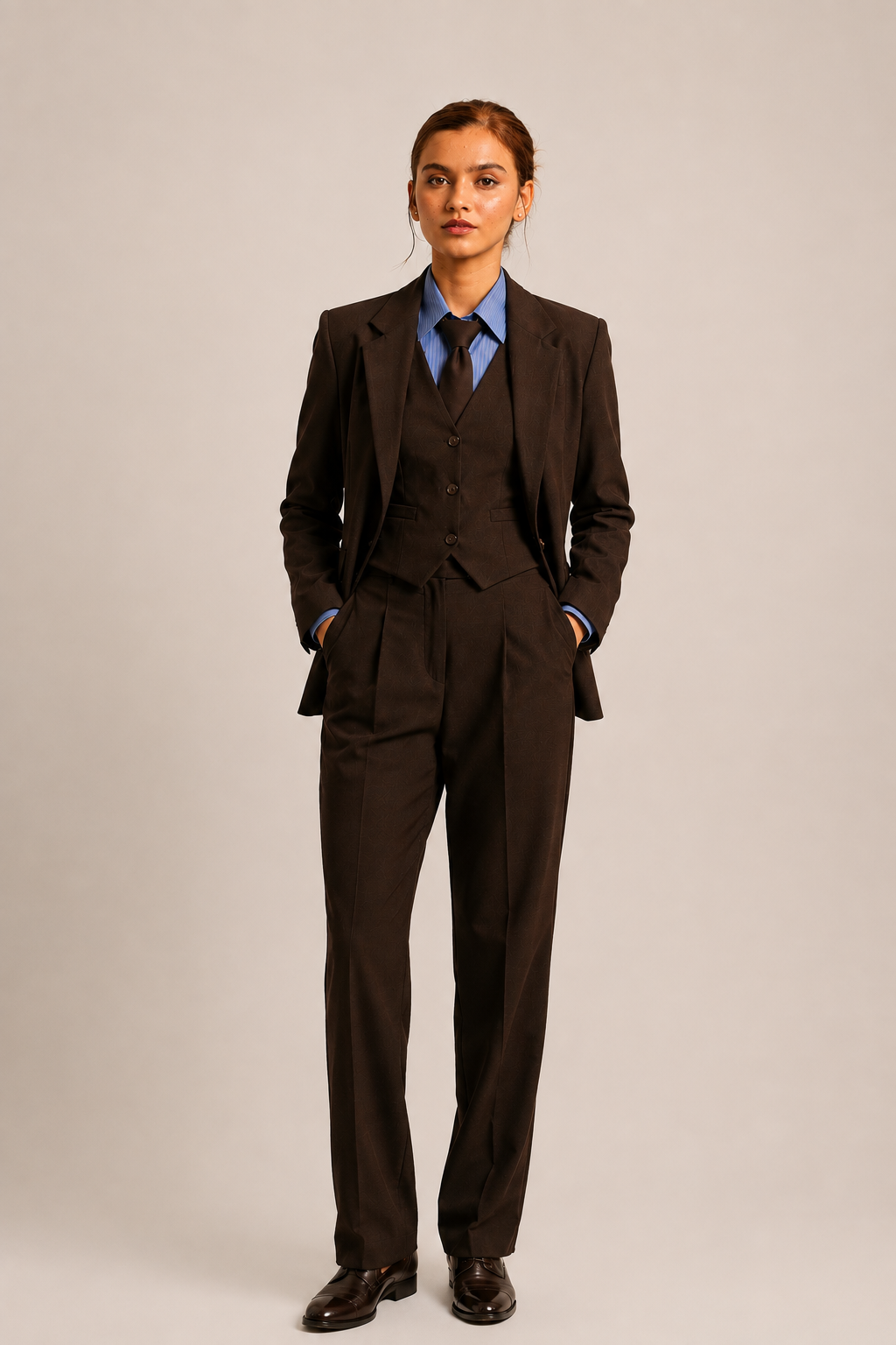 Chocolate Brown 3-Piece Suit - Women 2.O