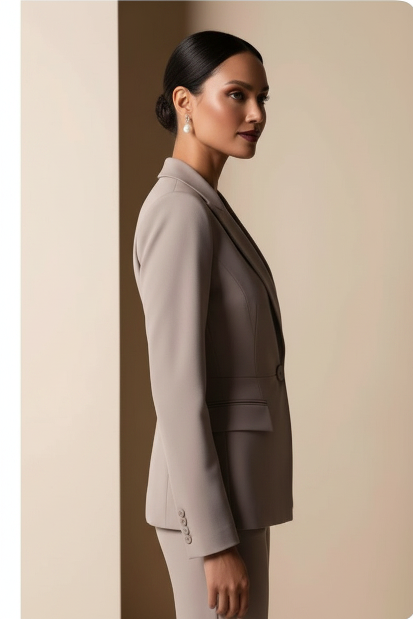 Women's Self-Textured Formal Business Suit