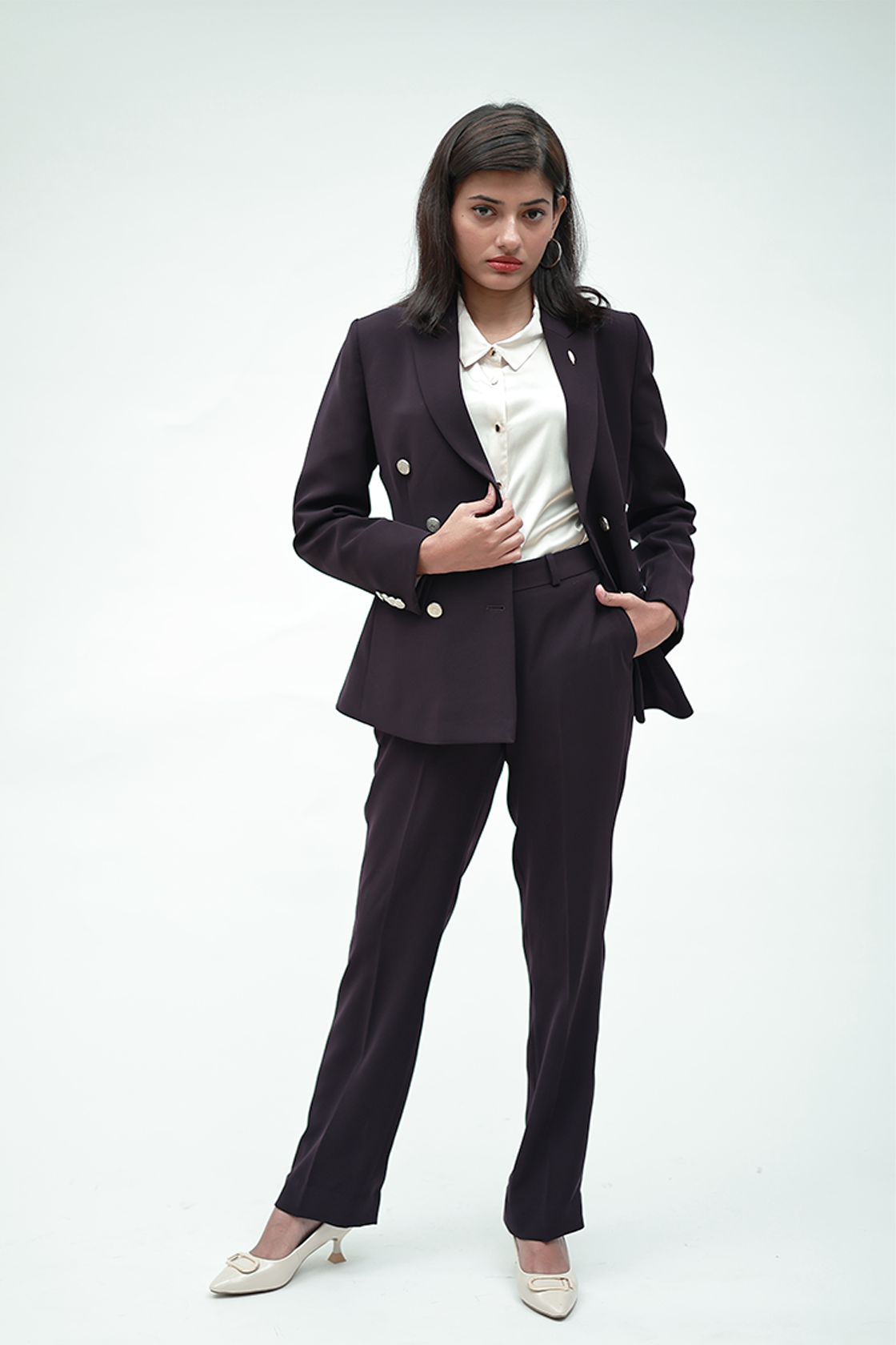 Purple Business Blazer Suit