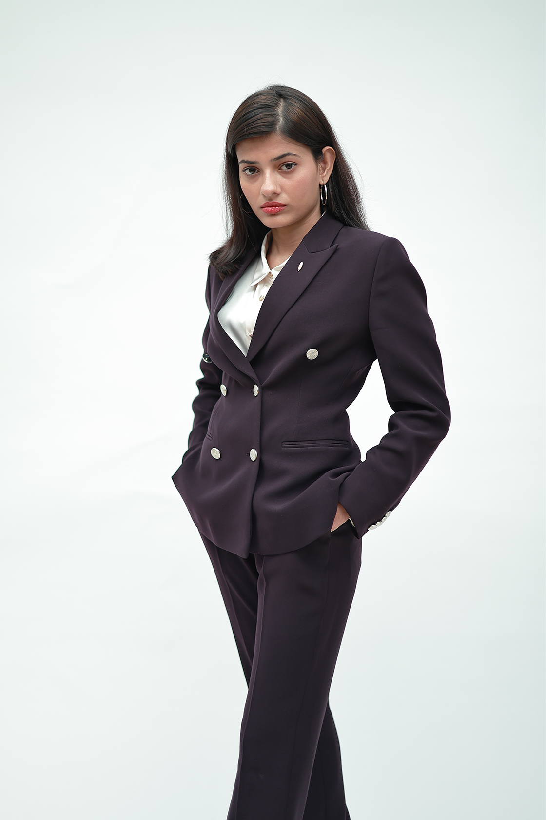 Purple Business Blazer Suit